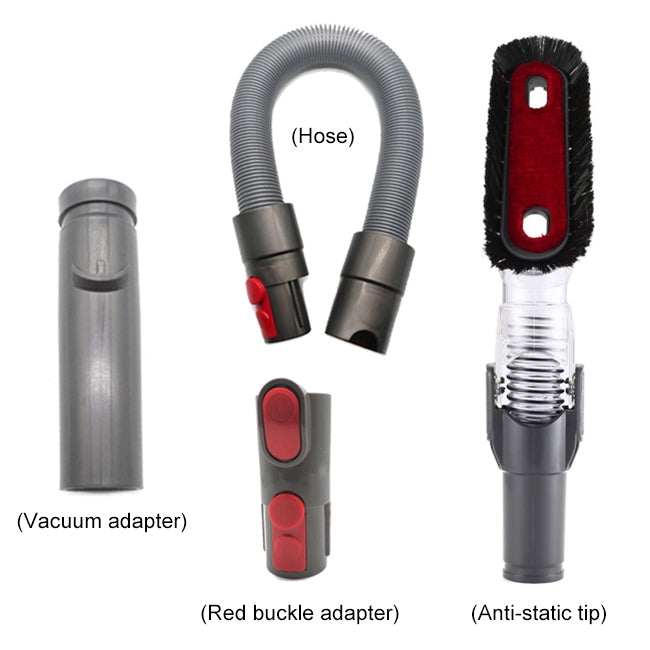 XD998 4 in 1 เครื่องมือมือถือ Bendable Anti-Static หัวดูดชุด D931 D928 D918 D907 สำหรับ Dyson V6 / v7 / V8 / V9 / V10 เครื่องดูดฝุ่น, XD998