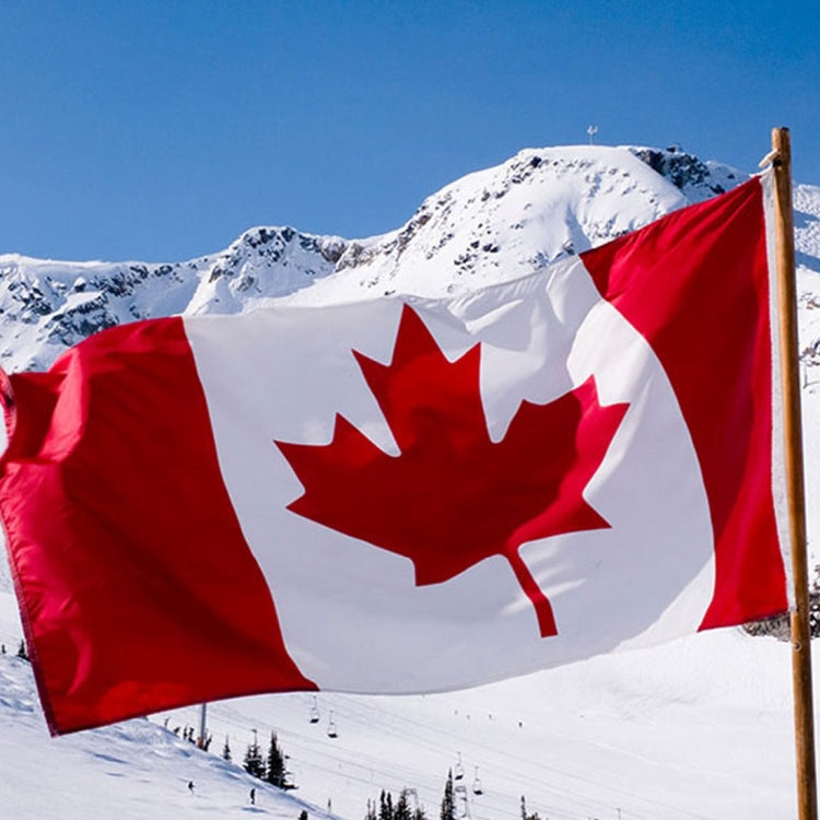 ธงชาติแคนาดาวัสดุโพลีเอสเตอร์ ขนาด: 150*90ซม, Canada Flag