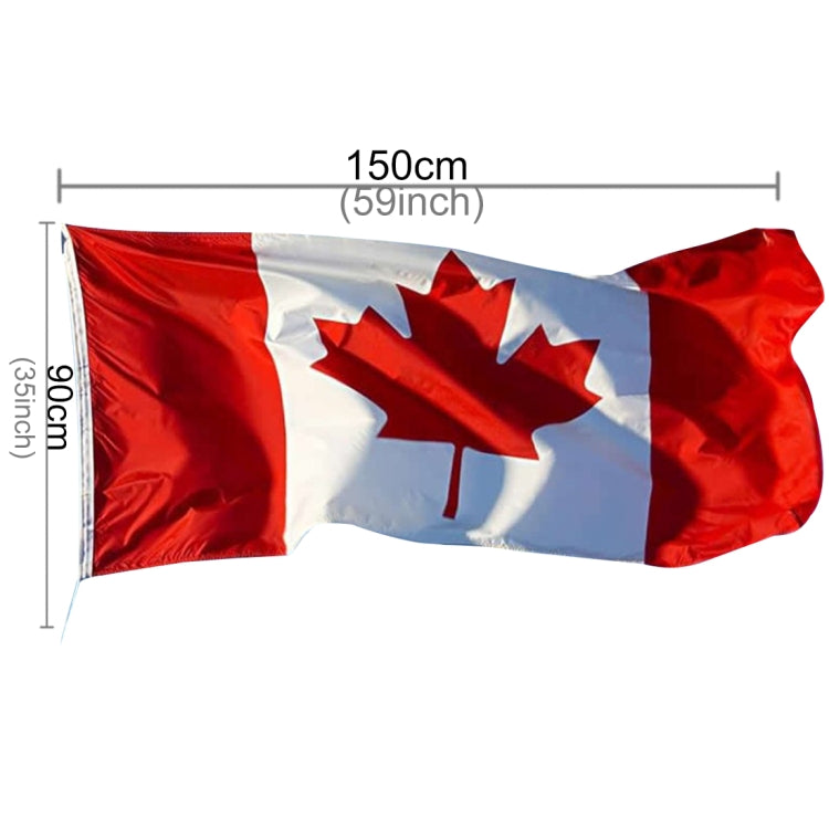 ธงชาติแคนาดาวัสดุโพลีเอสเตอร์ ขนาด: 150*90ซม, Canada Flag