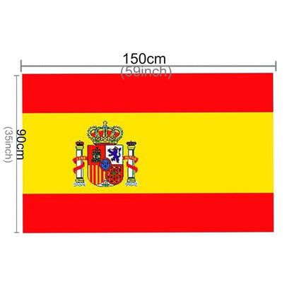 ธงชาติสเปน วัสดุโพลีเอสเตอร์ ขนาด: 150*90ซม, Spain Flag