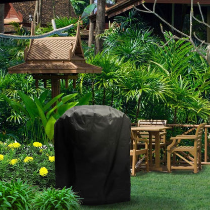 กลางแจ้งป้องกันรังสียูวีกันน้ำกันฝุ่น 210D ผ้าฟอร์ดผ้าบาร์บีคิววงกลมถุงป้องกันถ่านย่างบาร์บีคิวปกขนาด: 58x77 เซนติเมตร, Size: 58x77cm
