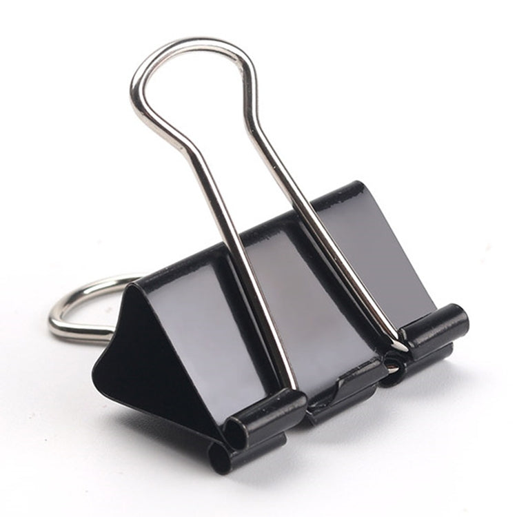 100PCS 19 มม.คลิปโลหะสีดำหมายเหตุกระดาษ Letter คลิป Office Bind, 100PCS / 19mm