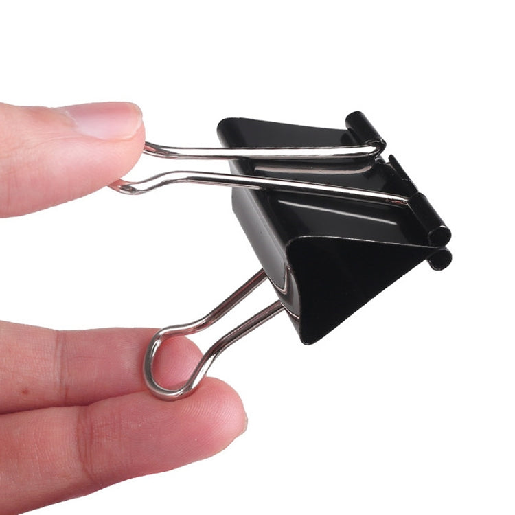 100PCS 19 มม.คลิปโลหะสีดำหมายเหตุกระดาษ Letter คลิป Office Bind, 100PCS / 19mm