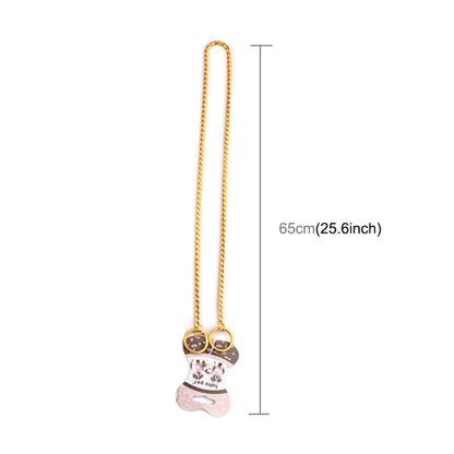 ปลอกคอสัตว์เลี้ยงสายคล้องคอสัตว์เลี้ยงสายรัดคอสุนัขโซ่งูโซ่สุนัขโซ่โลหะแข็งปลอกคอสุนัข,ความยาว: 65 ซม, 65cm