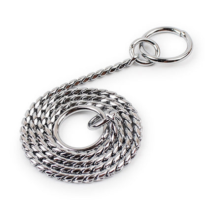 35 ซม.สัตว์เลี้ยง P CHAIN ปลอกคอสัตว์เลี้ยงสัตว์เลี้ยงสายคล้องคอสุนัขสายคล้องคองูโซ่สุนัขโซ่โลหะแข็งปลอกคอสุนัข, 35cm x 2mm