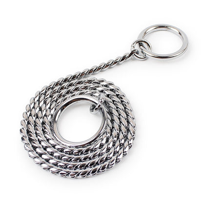 50 ซม.x 4 มม.สัตว์เลี้ยง P CHAIN ปลอกคอสัตว์เลี้ยงสัตว์เลี้ยงสายคล้องคอสุนัขสายคล้องคองูโซ่สุนัขสุนัข COLLAR, 50cm x 4mm