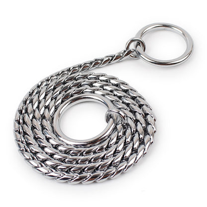 60 ซม.สัตว์เลี้ยง P CHAIN ปลอกคอสัตว์เลี้ยงสัตว์เลี้ยงสายคล้องคอสุนัขสายคล้องคองูโซ่สุนัขปลอกคอสุนัข, 60cm