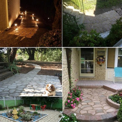 คู่มือซีเมนต์คอนกรีตแผนที่แม่พิมพ์แม่พิมพ์พลาสติก DIY Garden Pavement Mold, Garden Pavement Mold