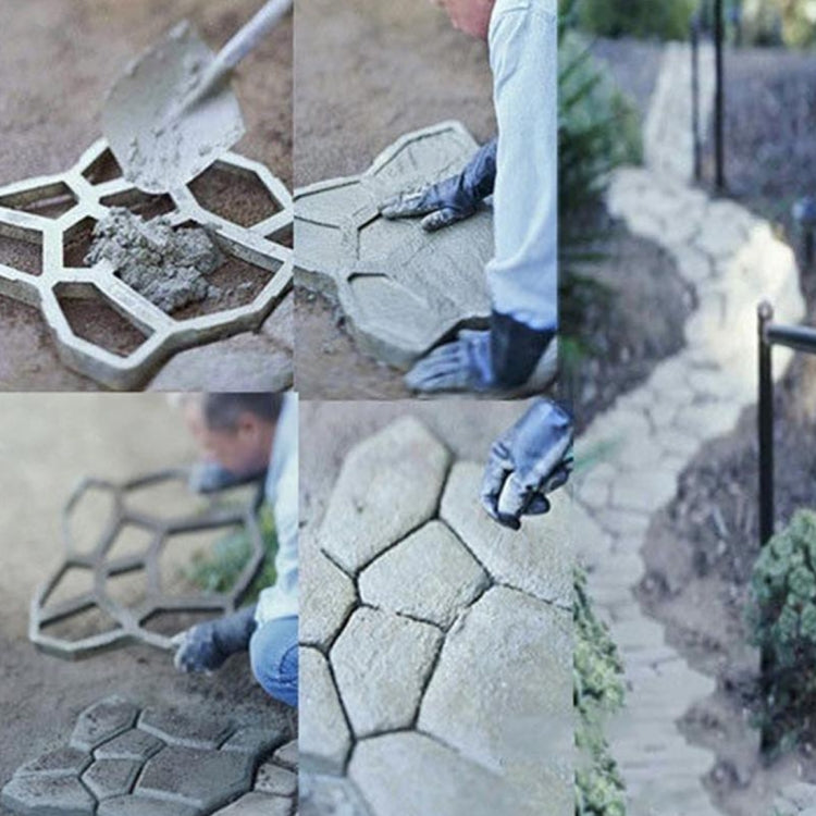 คู่มือซีเมนต์คอนกรีตแผนที่แม่พิมพ์แม่พิมพ์พลาสติก DIY Garden Pavement Mold, Garden Pavement Mold