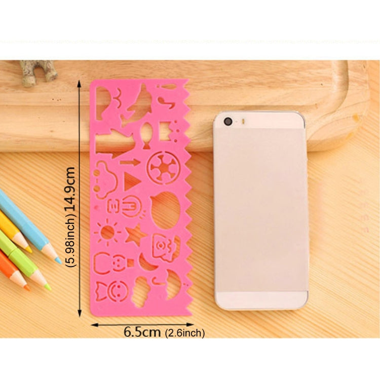 10 PCS Creative Candy Color Drawing Ruler Speed Sketchpad Art Ruler Template, การจัดส่งสีแบบสุ่ม, Speed Sketchpad