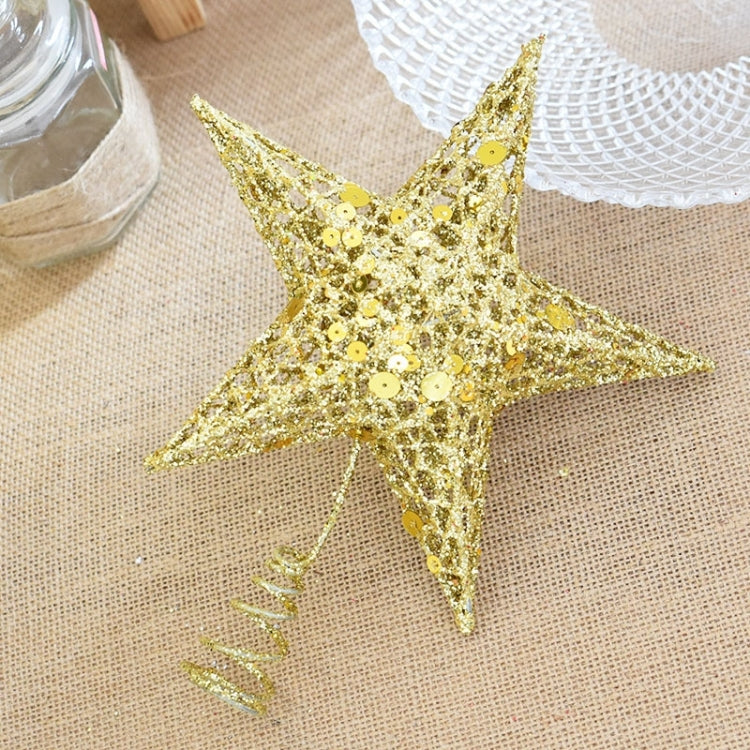 Glitter Iron Star เครื่องประดับตกแต่งต้นคริสต์มาสขนาด: 20 ซม. x 15 ซม. การจัดส่งสีแบบสุ่ม, Size: 20cm x 15cm