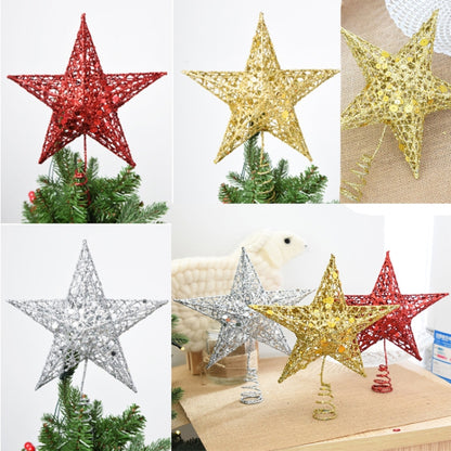 Glitter Iron Star เครื่องประดับตกแต่งต้นคริสต์มาสขนาด: 20 ซม. x 15 ซม. การจัดส่งสีแบบสุ่ม, Size: 20cm x 15cm