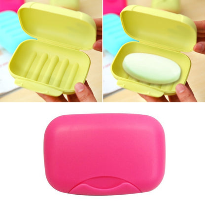 Home Travelสบู่กล่องล็อคกันน้ำLeakproofผู้ถือสบู่พร้อมฝาครอบจานสบู่คอนเทนเนอร์,การจัดส่งสีสุ่ม,ขนาดใหญ่,ขนาด: 12x8x4cm, 12x8x4cm