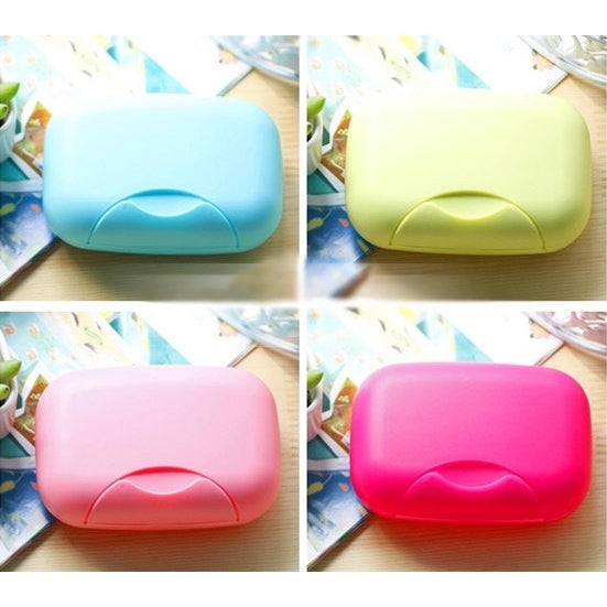 Home Travelสบู่กล่องล็อคกันน้ำLeakproofผู้ถือสบู่พร้อมฝาครอบจานสบู่คอนเทนเนอร์,การจัดส่งสีสุ่ม,ขนาดใหญ่,ขนาด: 12x8x4cm, 12x8x4cm