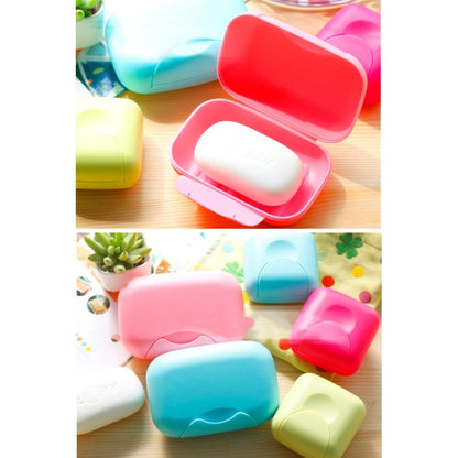 Home Travelสบู่กล่องล็อคกันน้ำLeakproofผู้ถือสบู่พร้อมฝาครอบจานสบู่คอนเทนเนอร์,การจัดส่งสีสุ่ม,ขนาดใหญ่,ขนาด: 12x8x4cm, 12x8x4cm