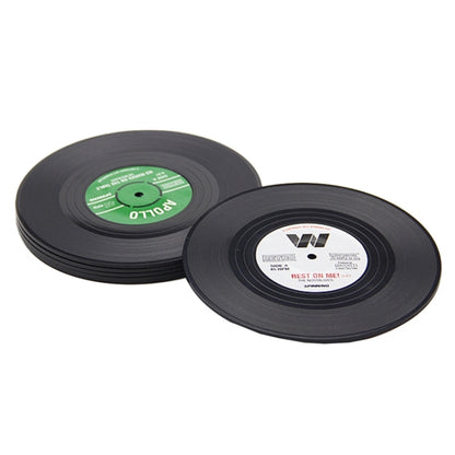 6 ชิ้น/เซ็ต Retro สีดำไวนิล CD บันทึกเครื่องดื่ม Coasters หน้าแรกตารางถ้วย Mat Decor เครื่องดื่มกาแฟ Placemat บนโต๊ะอาหาร Spinning, เส้นผ่านศูนย์กลาง: 10.7 ซม., 6 PCS Cup Mat
