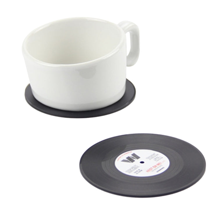 6 ชิ้น/เซ็ต Retro สีดำไวนิล CD บันทึกเครื่องดื่ม Coasters หน้าแรกตารางถ้วย Mat Decor เครื่องดื่มกาแฟ Placemat บนโต๊ะอาหาร Spinning, เส้นผ่านศูนย์กลาง: 10.7 ซม., 6 PCS Cup Mat