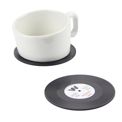 6 ชิ้น/เซ็ต Retro สีดำไวนิล CD บันทึกเครื่องดื่ม Coasters หน้าแรกตารางถ้วย Mat Decor เครื่องดื่มกาแฟ Placemat บนโต๊ะอาหาร Spinning, เส้นผ่านศูนย์กลาง: 10.7 ซม., 6 PCS Cup Mat