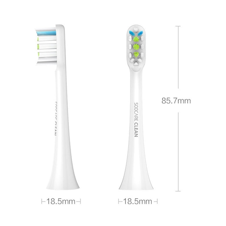 2 ชิ้นต้นฉบับ Xiaomi Youpin ทำความสะอาดทั่วไปเปลี่ยนหัวแปรงสำหรับ Xiaomi Soocare โซนิคแปรงสีฟันไฟฟ้า (HC7711W), General Cleaning Black