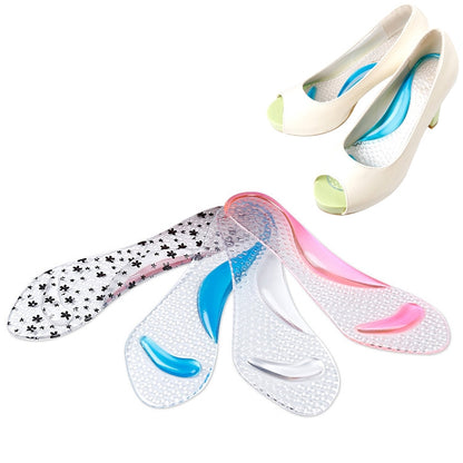 ผู้หญิงซิลิโคนเจลนวด Arch Support Insoles Orthotic Flatfoot ป้องกันเท้า Cocoon รองเท้าส้นสูงรองเท้า Pad,การจัดส่งสีสุ่ม