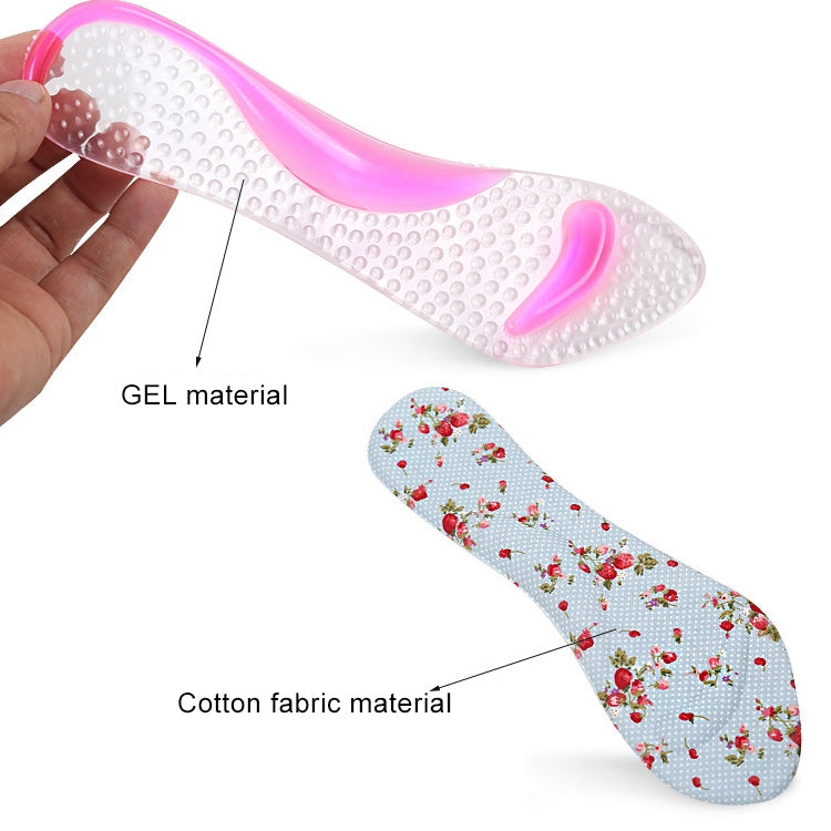 ผู้หญิงซิลิโคนเจลนวด Arch Support Insoles Orthotic Flatfoot ป้องกันเท้า Cocoon รองเท้าส้นสูงรองเท้า Pad,การจัดส่งสีสุ่ม