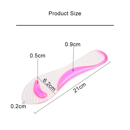 ผู้หญิงซิลิโคนเจลนวด Arch Support Insoles Orthotic Flatfoot ป้องกันเท้า Cocoon รองเท้าส้นสูงรองเท้า Pad,การจัดส่งสีสุ่ม