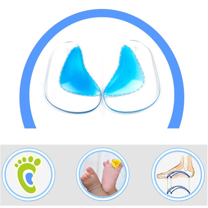 2 คู่รองเท้าเจลสำหรับเด็ก Insoles กระดูกและข้อ Arch Support Insoles สำหรับรองเท้าเด็ก Flatfoot Corrector Pads พื้นรองเท้าเด็กวัยหัดเดินขนาด: S, Size: S