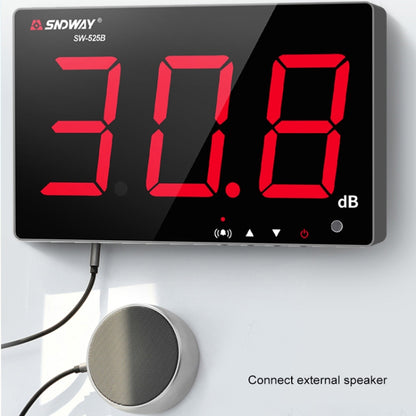 SNDWAY SW525B เครื่องวัดระดับเสียง DB แบบติดผนังพร้อมการถ่ายโอนข้อมูล USB และการสื่อสาร USB, SW525B