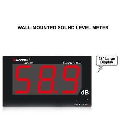 SNDWAY SW526A เครื่องวัดระดับเสียง DB แบบติดผนังเครื่องทดสอบเสียงรบกวนพร้อมหน้าจอขนาดใหญ่ 18 นิ้ว, SW526A