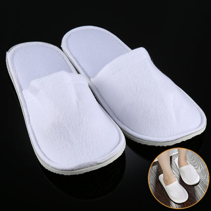 10 คู่อุปกรณ์โรงแรมรองเท้าแตะเดินทางแบบใช้แล้วทิ้งแบบพกพาความยาว: 26 ซม, Slippers