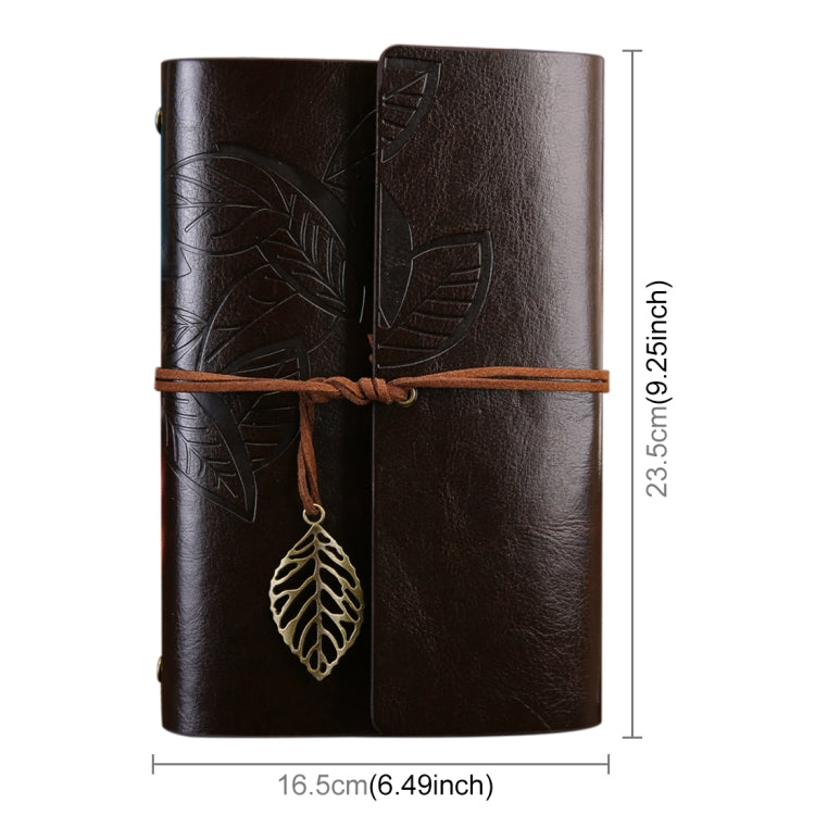 Creative Retro Autumn Leaves Pattern สมุดบันทึกการเดินทางแบบหลวม ๆ ขนาด: L, L