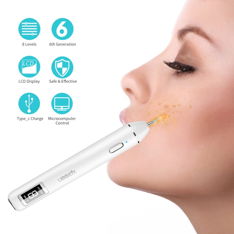 Xpreen XPRE061 Professional Dark Spot Remover Freckle Tattoo ที่ชาร์จได้ Wart Mole Remover พร้อมหน้าจอ LED และ Spotlight