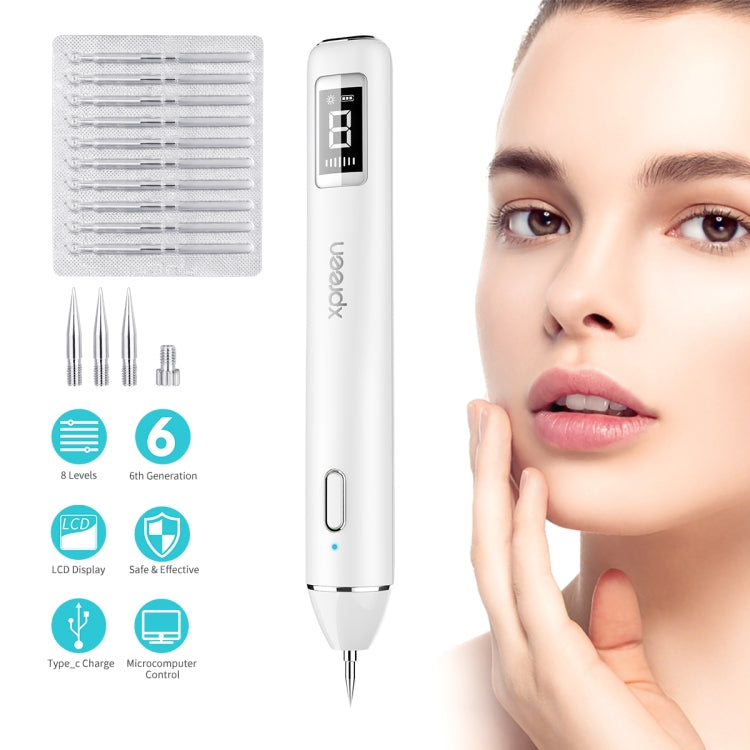 Xpreen XPRE061 Professional Dark Spot Remover Freckle Tattoo ที่ชาร์จได้ Wart Mole Remover พร้อมหน้าจอ LED และ Spotlight