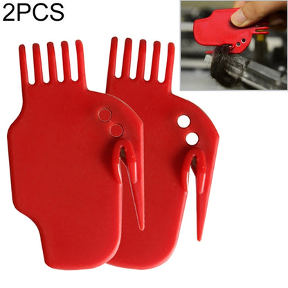 2 PCS Universal Sweeping Robot อุปกรณ์เสริมแปรงทำความสะอาดแบบแบนสำหรับ iRobot Roomba, Brush Cleaner Red