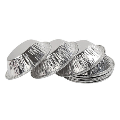 100ชิ้น/แพ็คอลูมิเนียมฟอยล์ที่วางเค้กทาร์ตไข่ถ้วยขนาด: 7.5x4x2ซม.