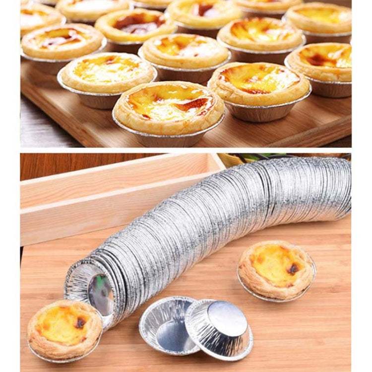 100ชิ้น/แพ็คอลูมิเนียมฟอยล์ที่วางเค้กทาร์ตไข่ถ้วยขนาด: 7.5x4x2ซม.