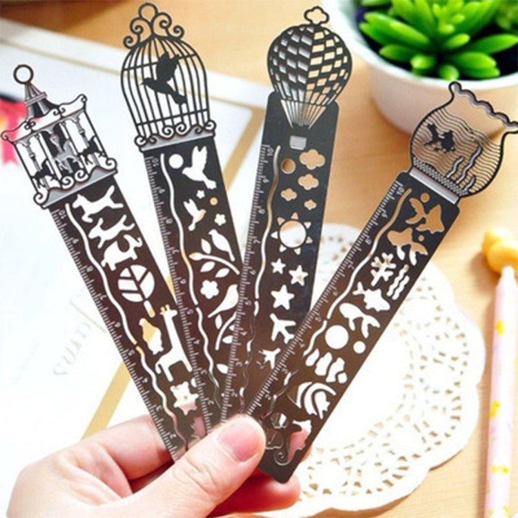 5 ชิ้นที่ละเอียดอ่อนกลวงออกแบบที่คั่นบางเฉียบโลหะที่คั่นเทปไม้บรรทัดที่คั่นแฟชั่นสำหรับอุปกรณ์สำนักงานโรงเรียนการจัดส่งรูปแบบสุ่ม, Bookmark 6