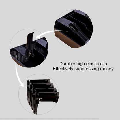 ทนทานสี่กรอบ ABS เหรียญลงทะเบียนใส่ถาดแคชเชียร์ลิ้นชัก Cash Register กล่องถาด Classify Organizer, Four-frame (Black)