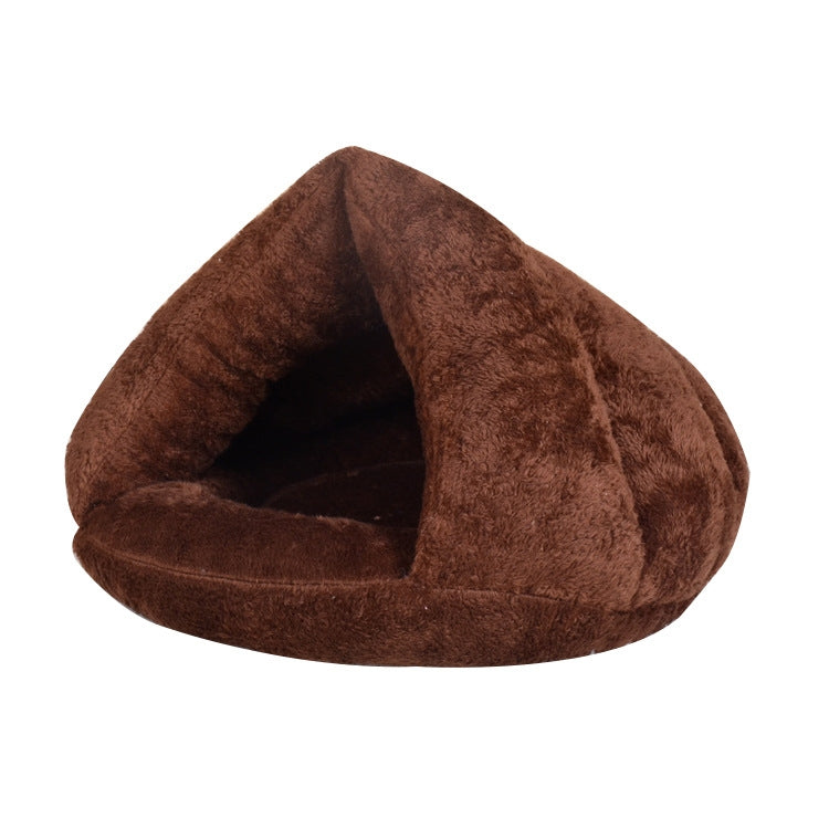 สามเหลี่ยมแมวสุนัข WARM Thicken มองโกเลีย Yurt สัตว์เลี้ยงสุนัขแมวบ้านขนาด: M, 40 × 40 × 30 ซม., Size: M