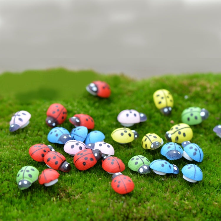 50ชิ้นผสมสีไม้Cabochonsเต่าทองสำหรับตกแต่งไม้เต่าทองตกแต่งงานฝีมือไมโครภูมิทัศน์เครื่องประดับอุปกรณ์เสริมหลายเนื้อเครื่องประดับ, Mixed Color