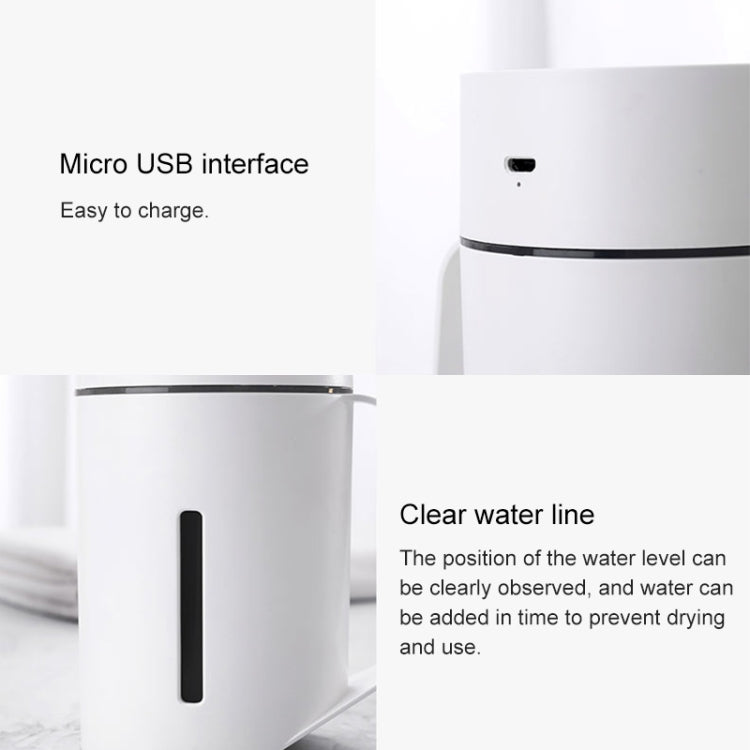 ML-S2 ถ้วยน้ำรูปทรงอัจฉริยะปิดเสียง LED Night Light Atomized Humidifier เครื่องเพิ่มความชื้นในอากาศ