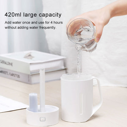 ML-S2 ถ้วยน้ำรูปทรงอัจฉริยะปิดเสียง LED Night Light Atomized Humidifier เครื่องเพิ่มความชื้นในอากาศ