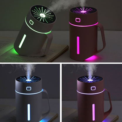 ML-S2 ถ้วยน้ำรูปทรงอัจฉริยะปิดเสียง LED Night Light Atomized Humidifier เครื่องเพิ่มความชื้นในอากาศ