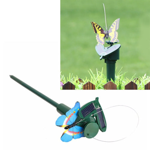 พลังงานแสงอาทิตย์ไฟฟ้าหมุนผีเสื้อ Hummingbird ตกแต่ง Fly จำลองผีเสื้อสัตว์เลี้ยงของเล่นตลกสวน Pastoral ตกแต่งของเล่น, Butterfly 2