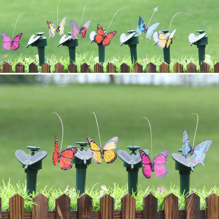 พลังงานแสงอาทิตย์ไฟฟ้าหมุนผีเสื้อ Hummingbird ตกแต่ง Fly จำลองผีเสื้อสัตว์เลี้ยงของเล่นตลกสวน Pastoral ตกแต่งของเล่น, Butterfly 2