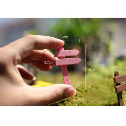 10 ชิ้นมินิรั้วไม้ป้ายบอกทางเครื่องประดับสวน DIY ป้ายพืชหม้อทิวทัศน์ตกแต่งไมโครภูมิทัศน์เครื่องประดับ DIY หลายเนื้อเครื่องประดับไม้, การจัดส่งสีสุ่ม, Mini Wooden Fences Ornament