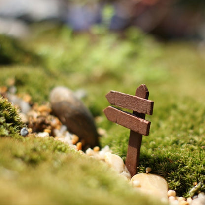 10 ชิ้นมินิรั้วไม้ป้ายบอกทางเครื่องประดับสวน DIY ป้ายพืชหม้อทิวทัศน์ตกแต่งไมโครภูมิทัศน์เครื่องประดับ DIY หลายเนื้อเครื่องประดับไม้, การจัดส่งสีสุ่ม, Mini Wooden Fences Ornament
