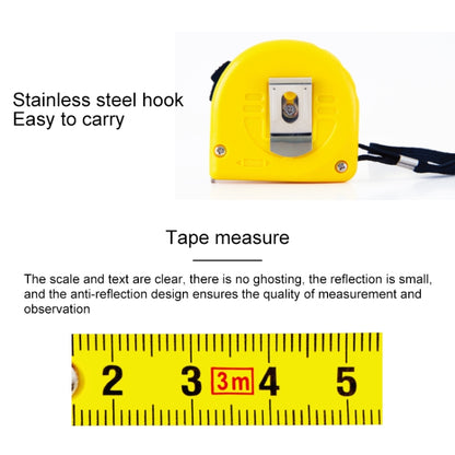 เดลี่ ไม้บรรทัดแบบยืดหดได้ เทปวัด ไม้บรรทัดแบบดึงแบบพกพา ตลับเมตรขนาดเล็ก ความยาว: 3 ม, 3m