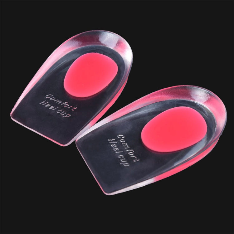 1 คู่ผู้หญิงซิลิโคนเจล Comfort Heel Cups Pads Half Pads, Size: L