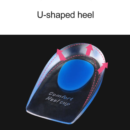 1 คู่ผู้หญิงซิลิโคนเจล Comfort Heel Cups Pads Half Pads, Size: L